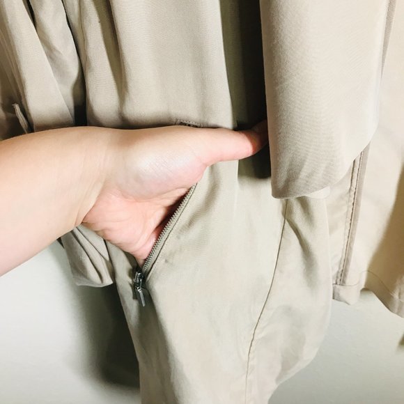 Eliane Rose Beige Draped Waterfall Open Front Duster - Picture 6 of 8